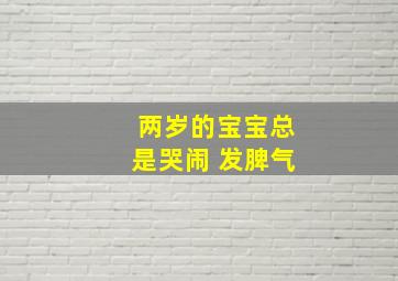 两岁的宝宝总是哭闹 发脾气